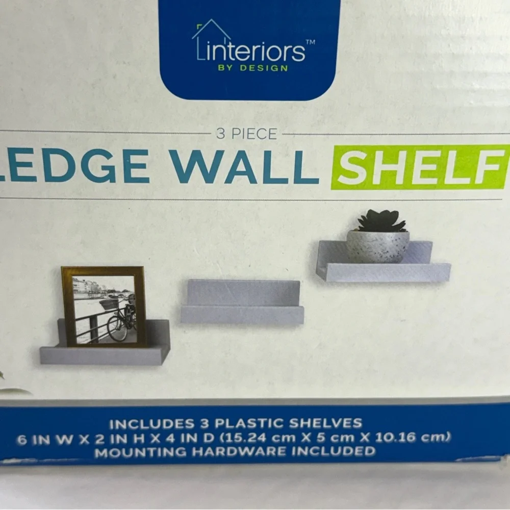 🆕 3-Piece Ledge Wall Shelf Set | Modern Display Shelves | Hardware Included